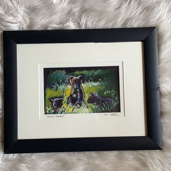 “Triple Touble” by Meredith Martin Signed, Framed & Matted Lithograph Print - Picture 8 of 16